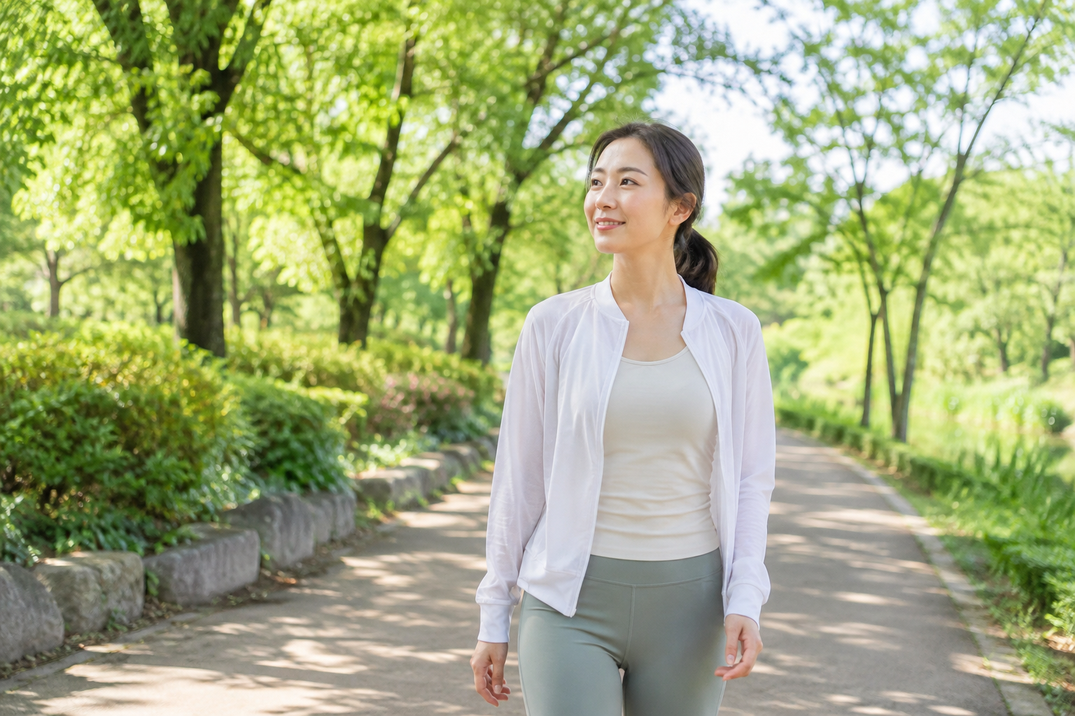 화학적유산 후 회복을 위한 걷기 이미지